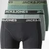 Meilleure vente 🌟 Lot De 3 Boxers Sean Noir Vert Kaki de Jack And Jones 👍