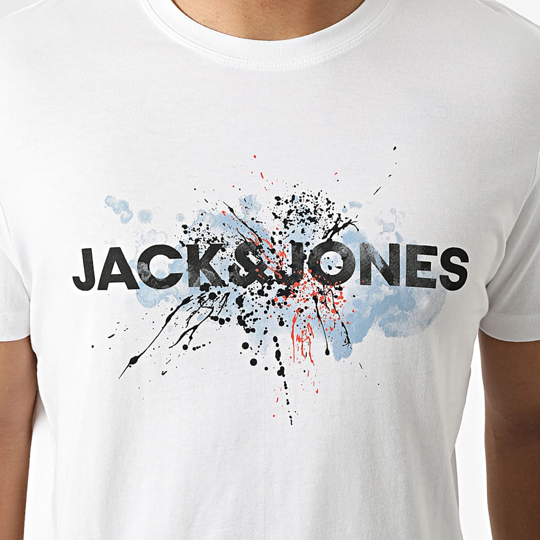 Budget ⭐ Tee 👕 Shirt Tear 12211714 Blanc de Jack And Jones 🤩 2 Budget ⭐ Tee 👕 Shirt Tear 12211714 Blanc de Jack And Jones 🤩 – Image 2