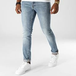 Sortie 🥰 Jean Slim Glenn Fox 12190836 Bleu Denim de Jack And Jones 😍