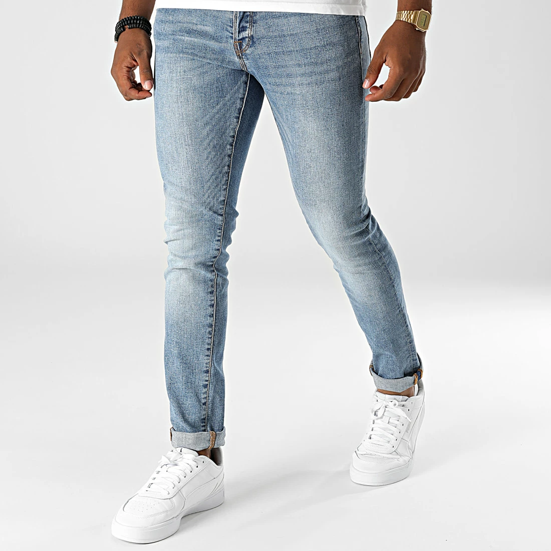 Sortie 🥰 Jean Slim Glenn Fox 12190836 Bleu Denim de Jack And Jones 😍 1 Sortie 🥰 Jean Slim Glenn Fox 12190836 Bleu Denim de Jack And Jones 😍