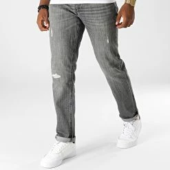 Nouveau 😍 Jean Slim Glenn Fox 12219142 Gris de Jack And Jones 🥰
