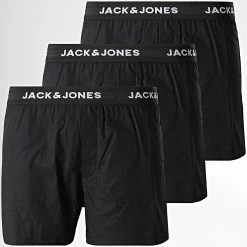 De gros 🔥 Lot De 3 Caleçons 12165173 Noir de Jack And Jones ✨