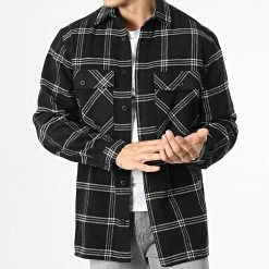 Remise 🛒 Surchemise Oversize A Carreaux Gordon Noir de Jack And Jones ✨ -Jack And Jones Soldes jack and jones 335963 12215596 BLACK 20220912T154753 03