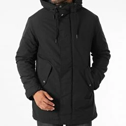 Promo 🥰 Parka Capuche Duck 12215141 Vert Kaki de Jack And Jones ✔️ -Jack And Jones Soldes jack and jones 336008 12215141 BLACK 20220907T150535 03