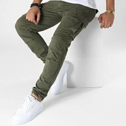 Offres 💯 Pantalon Cargo Ace Tucker Vert Kaki de Jack And Jones ❤️ -Jack And Jones Soldes jack and jones 336092 12216664 OLIVE NIGHT SOLID 20220919T161303 03