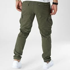 Offres 💯 Pantalon Cargo Ace Tucker Vert Kaki de Jack And Jones ❤️ -Jack And Jones Soldes jack and jones 336092 12216664 OLIVE NIGHT SOLID 20220919T161305 04