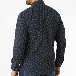 Promo 😀 Chemise Manches Longues Blackpool Bleu Marine de Jack And Jones 😉 -Jack And Jones Soldes jack and jones 336137 12215450 NAVY BLAZER 20220909T145843 04