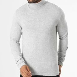 Remise 👏 Pull Col Roulé Rogan Knit 12196902 Gris Chiné de Jack And Jones ✔️ 6 Remise 👏 Pull Col Roulé Rogan Knit 12196902 Gris Chiné de Jack And Jones ✔️ -Jack And Jones Soldes jack and jones 336664 12196902 LIGHT GREY MEL 20220916T150549 03