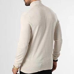 Le moins cher 👏 Pull Col Roulé Rogan Knit 12196902 Beige Clair de Jack And Jones 🎉 -Jack And Jones Soldes jack and jones 336672 12196902 MOONBEAM 20220916T150408 04