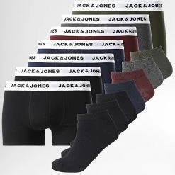 Grosses soldes ⭐ Lot De 7 Boxers Et Chaussettes Travel Kit 12214263 Noir de Jack And Jones 🔔