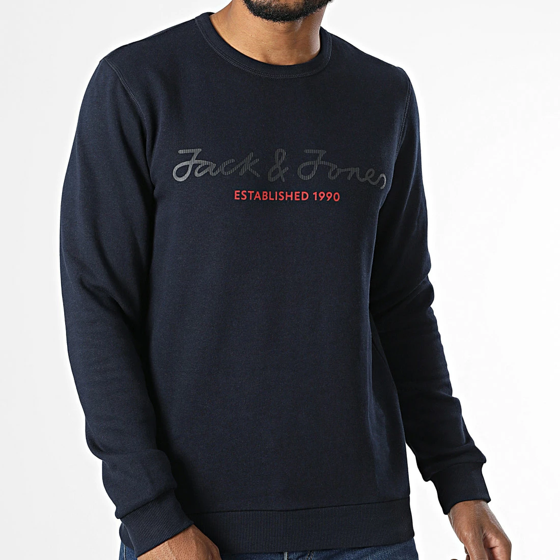 Vente flash 🎁 Sweat Crewneck Berg Bleu Marine de Jack And Jones ⌛ 3 Vente flash 🎁 Sweat Crewneck Berg Bleu Marine de Jack And Jones ⌛ – Image 3