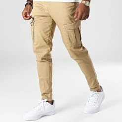 Meilleure affaire 👍 Pantalon Cargo Slim Stace Dex Camel de Jack And Jones 😉
