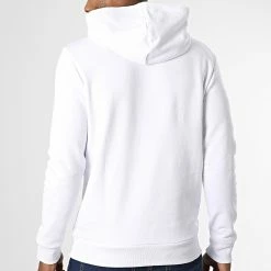 Promo 🥰 Sweat Capuche August Logo Blanc de Jack And Jones 🌟 -Jack And Jones Soldes jack and jones 336849 12221967 WHITE 20220916T155405 04