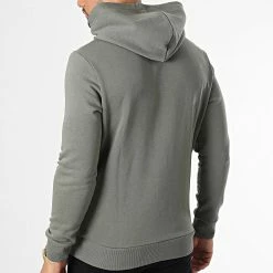 Le moins cher 🌟 Sweat Capuche August Logo Gris Souris de Jack And Jones 👍 -Jack And Jones Soldes jack and jones 336857 12221967 MULLED BASIL 20220916T150701 04