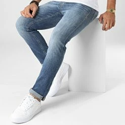 De gros 🎉 Jean Slim Tim Vintage Bleu Denim de Jack And Jones 🥰 -Jack And Jones Soldes jack and jones 336860 12213180 BLUE DENIM 20220912T160906 03