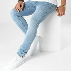 De gros 🤩 Jean Slim Glenn 12212819 Bleu Denim de Jack And Jones 💯 -Jack And Jones Soldes jack and jones 336867 12212819 BLUE DENIM 20221010T160433 03