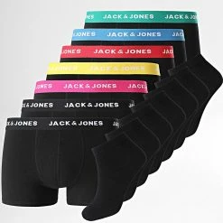Promo 💯 Lot De 7 Boxers Et Chaussettes Travel Kit 12214265 Noir de Jack And Jones ❤️