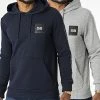 Coupon ❤️ Lot De 2 Sweats Capuche Lock Bleu Marine Gris Chiné de Jack And Jones 🌟