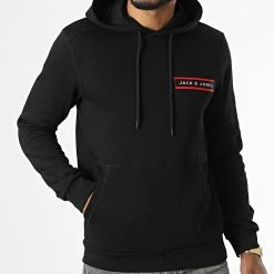 Top 10 🌟 Sweat Capuche Xander Noir de Jack And Jones 🤩 -Jack And Jones Soldes jack and jones 336937 12218266 BLACK 20220916T155016 03