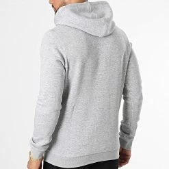 Remise 👏 Sweat Capuche Xander Gris Chiné de Jack And Jones 😍 -Jack And Jones Soldes jack and jones 336938 12218266 LIGHT GREY MEL 20220916T150718 04