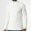 Nouveau 🛒 Pull Col Zippé Pannel Beige Clair de Jack And Jones 👍