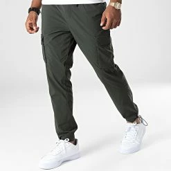 Meilleure affaire ❤️ Pantalon Cargo Bill Techno Vert Kaki de Jack And Jones 👏