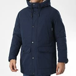 Coupon 👍 Parka Capuche Winner Bleu Marine de Jack And Jones 👏 -Jack And Jones Soldes jack and jones 337427 12218773 NAVY BLAZER 20220921T160441 03