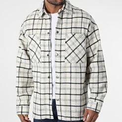 Sortie 🔥 Surchemise A Carreaux Bane Beige de Jack And Jones 🥰 -Jack And Jones Soldes jack and jones 337454 12204201 MONNBEAN CHECK 20220926T151904 03