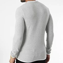 De gros 😍 Pull Twinn Gris Chiné de Jack And Jones 💯 -Jack And Jones Soldes jack and jones 337457 12204032 LIGHT GREY MEL 20220922T152119 04