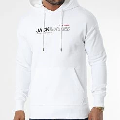 Tout neuf 🔔 Sweat Capuche Mono Vision Blanc de Jack And Jones 💯