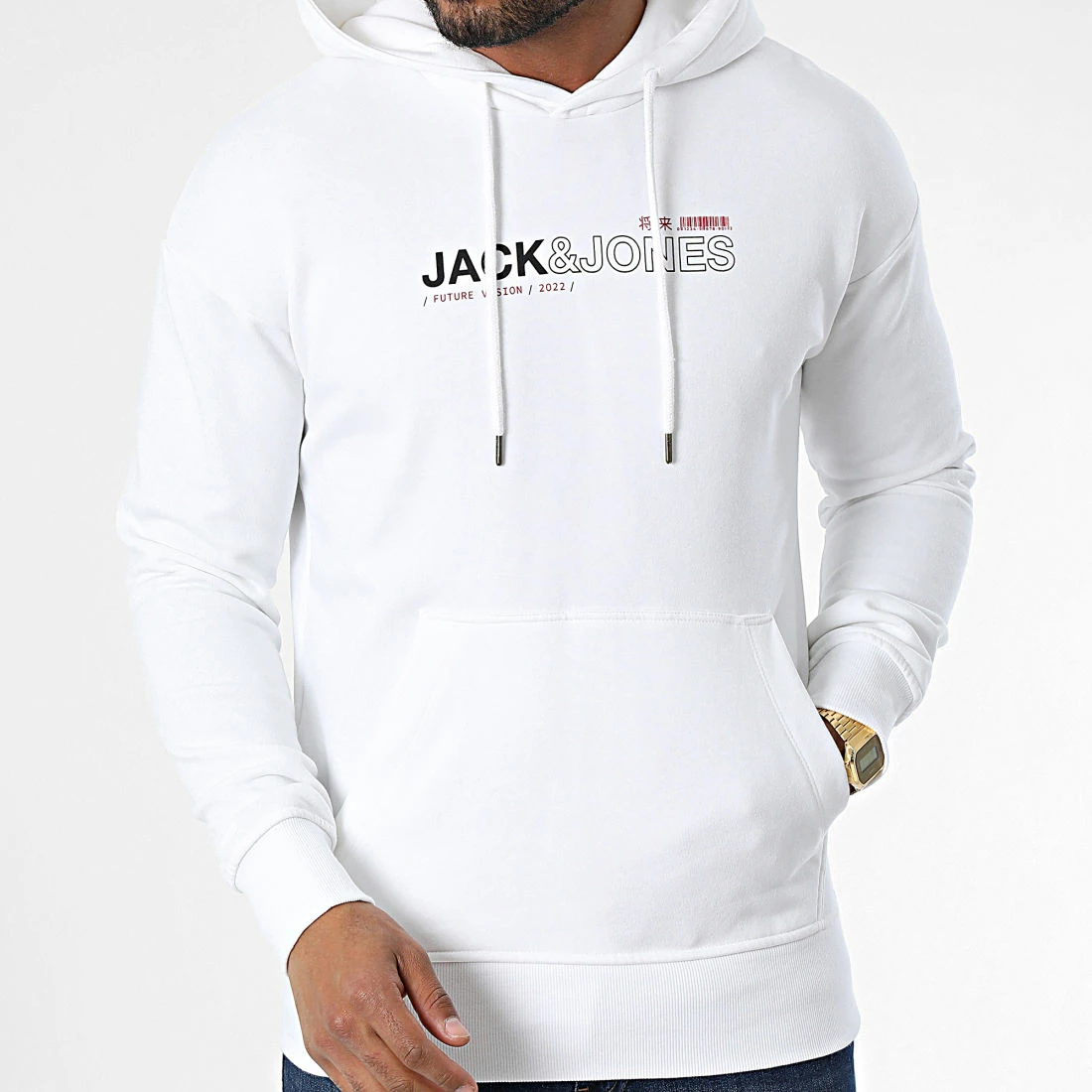 Tout neuf 🔔 Sweat Capuche Mono Vision Blanc de Jack And Jones 💯 3 Tout neuf 🔔 Sweat Capuche Mono Vision Blanc de Jack And Jones 💯 – Image 3