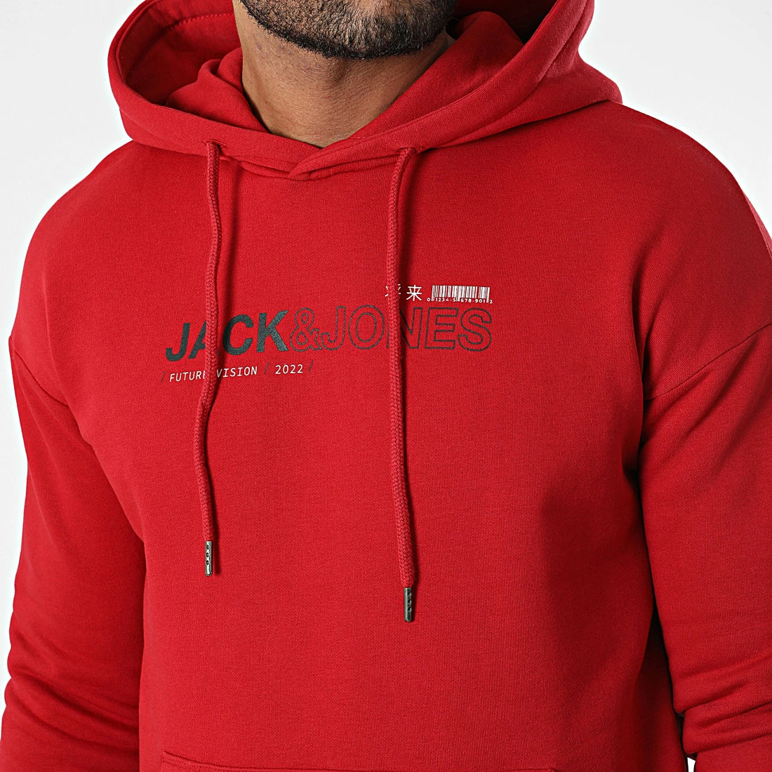 Meilleure vente ⌛ Sweat Capuche Mono Vision Rouge de Jack And Jones ✔️ 2 Meilleure vente ⌛ Sweat Capuche Mono Vision Rouge de Jack And Jones ✔️ – Image 2