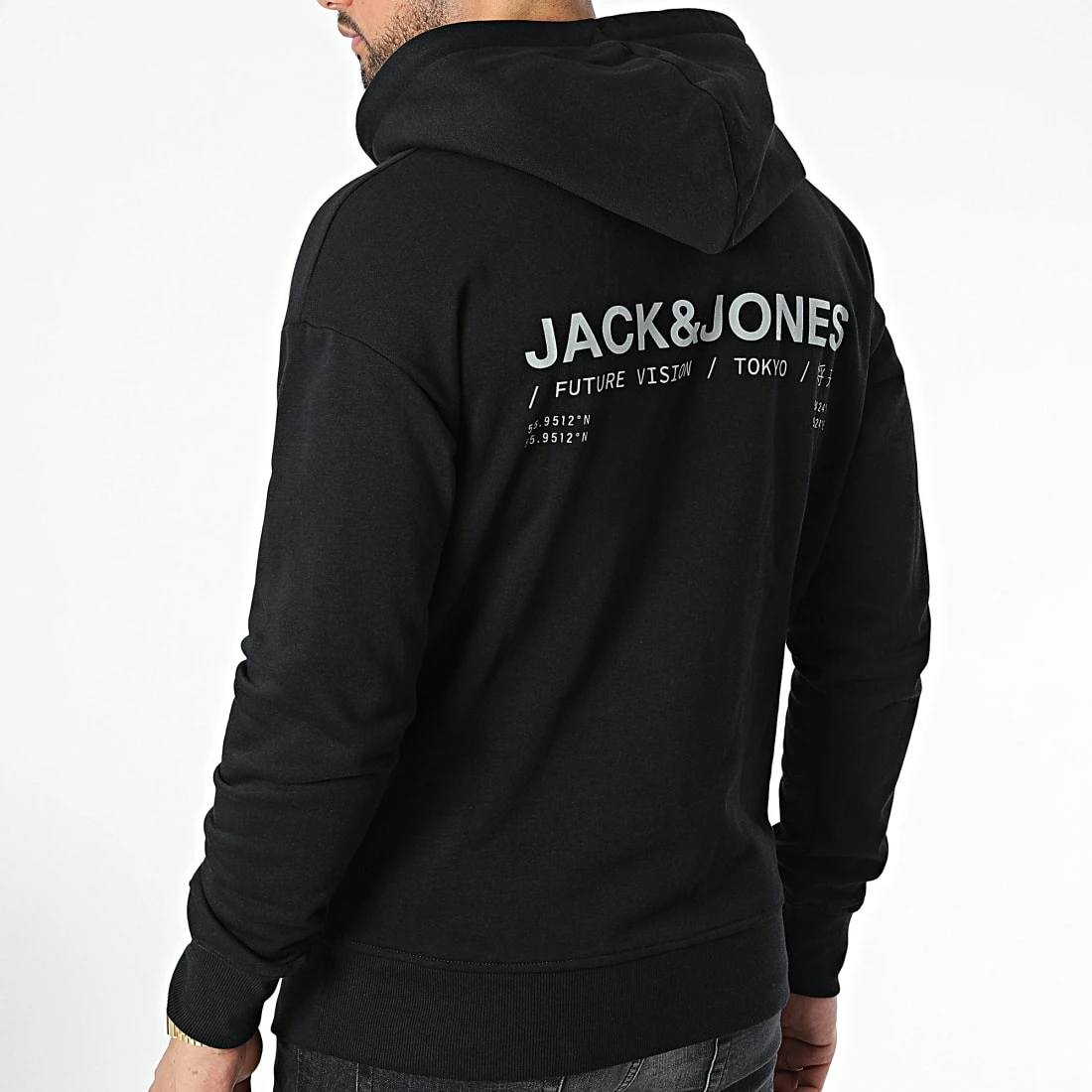 Acheter ❤️ Sweat Capuche Mono Vision Noir de Jack And Jones 🥰 4 Acheter ❤️ Sweat Capuche Mono Vision Noir de Jack And Jones 🥰 – Image 4
