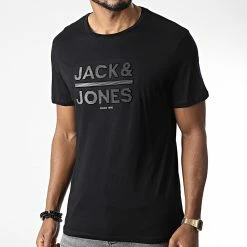 Acheter 😀 Tee 👕 Shirt Galo Noir de Jack And Jones 👍 -Jack And Jones Soldes jack and jones 339321 12218262 BLACK 20221020T154902 03