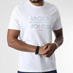 Sortie 🛒 Tee 👕 Shirt Galo Blanc de Jack And Jones 😀 -Jack And Jones Soldes jack and jones 339324 12218262 WHITE 20221020T151809 03
