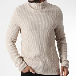 Grosses soldes 👏 Pull Col Roulé Carlos Beige de Jack And Jones ⌛ -Jack And Jones Soldes jack and jones 339329 12199940 OATMEAL 20221020T151611 03
