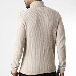 Grosses soldes 👏 Pull Col Roulé Carlos Beige de Jack And Jones ⌛ -Jack And Jones Soldes jack and jones 339329 12199940 OATMEAL 20221020T151612 04