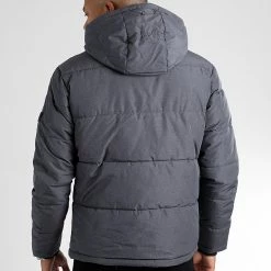 Budget 🧨 Doudoune Capuche Brady 12212233 Gris Anthracite de Jack And Jones 😀 -Jack And Jones Soldes jack and jones 339404 12212233 DARK GREY MELANGE 20220926T085628 04