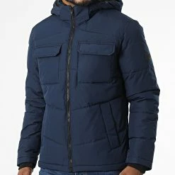 Le moins cher 😀 Doudoune Capuche Brady 12212233 Bleu Marine de Jack And Jones 💯