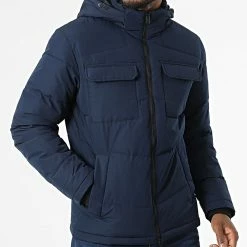 Le moins cher 😀 Doudoune Capuche Brady 12212233 Bleu Marine de Jack And Jones 💯 -Jack And Jones Soldes jack and jones 339411 12212233 NAVY BLAZER 20220930T160557 03