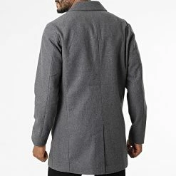 Tout neuf 😀 Manteau Tommy Gris Chiné de Jack And Jones 😍 -Jack And Jones Soldes jack and jones 339447 12212258 GREY MELANGE 20220930T160058 04