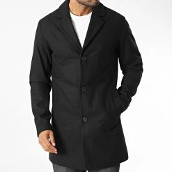 Grosses soldes ❤️ Manteau Tommy Noir de Jack And Jones 🛒 -Jack And Jones Soldes jack and jones 339450 12212258 BLACK 20221020T144941 03