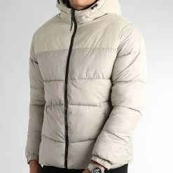 Meilleure vente 😀 Doudoune Capuche Chili Beige de Jack And Jones 🎁 -Jack And Jones Soldes jack and jones 341264 12212212 CROCKERY 20220930T154116 03