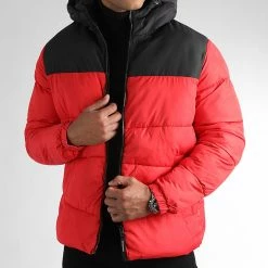 Nouveau 🔥 Doudoune Capuche Chili Rouge de Jack And Jones 🔔