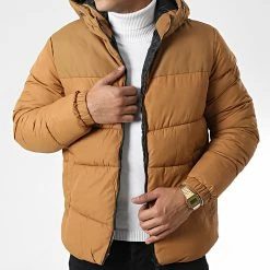 Meilleure affaire ✨ Doudoune Capuche Chili Camel de Jack And Jones 💯