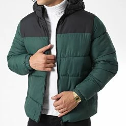 Grosses soldes 🎁 Doudoune Capuche Chili Vert de Jack And Jones ❤️