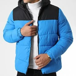 De gros 🌟 Doudoune Capuche Chili Bleu Clair de Jack And Jones 🔥