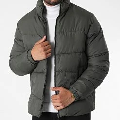 Nouveau 🎁 Doudoune Chili Vert Kaki de Jack And Jones ⭐