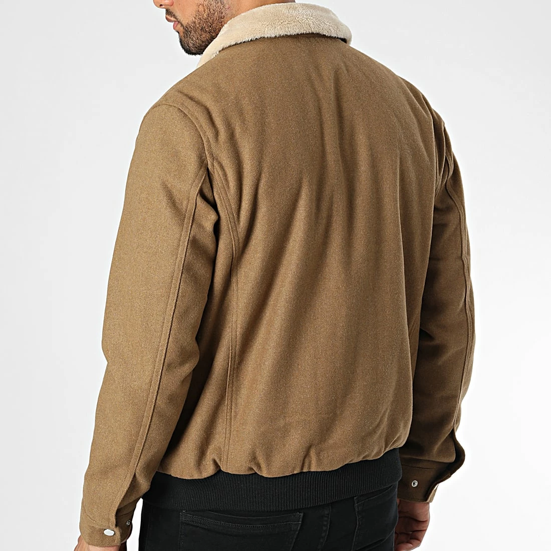 Tout neuf 🎁 Veste Zippée Col Fourrure Tom Camel de Jack And Jones 👍 4 Tout neuf 🎁 Veste Zippée Col Fourrure Tom Camel de Jack And Jones 👍 – Image 4