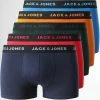 Le moins cher 💯 Lot De 5 Boxers 12220375 Rouge Bleu Orange de Jack And Jones 🎉